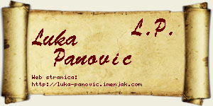 Luka Panović vizit kartica